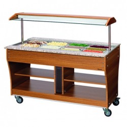 Chariot buffet, chaud, 4x1/1GN