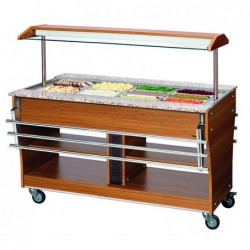 Chariot buffet, chaud, 4x1/1GN