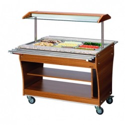 Chariot buffet, chaud, 3x 1/1GN