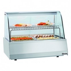 Vitrine chauf. 2/1GN, verre...