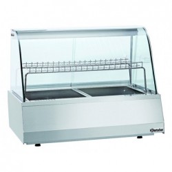 Vitrine chauf. 2/1GN, verre bombé