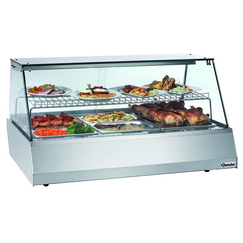 Vitrine chauf. 3/1GN, verre plat