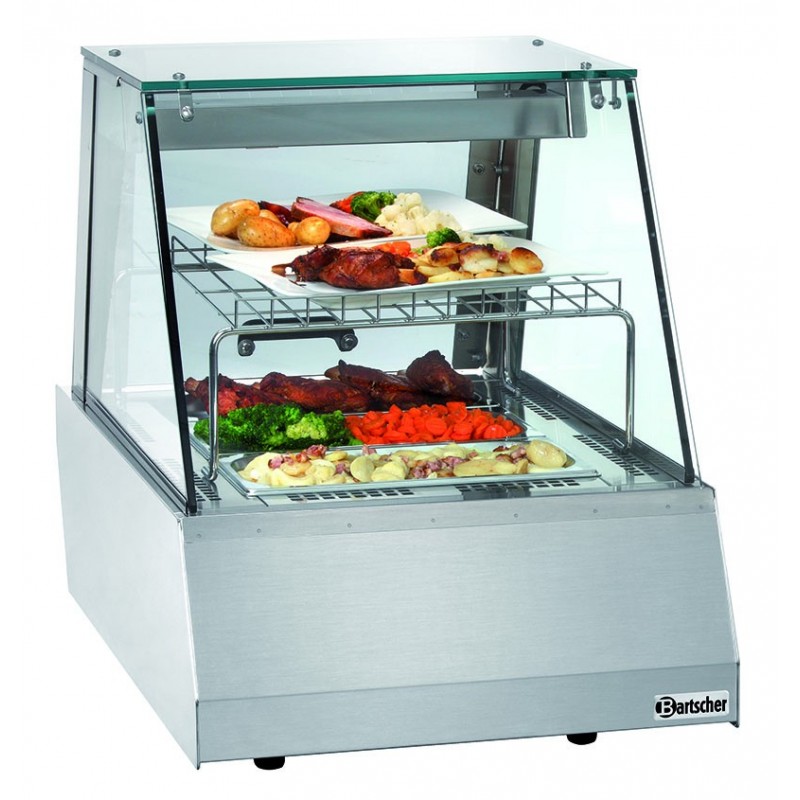 Vitrine chauf. 1/1GN, verre plat