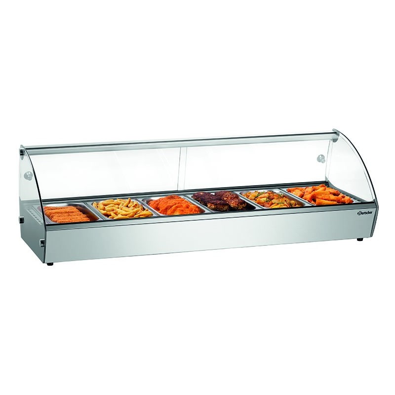 Présentoir chauffant R6 6 x GN 1/3