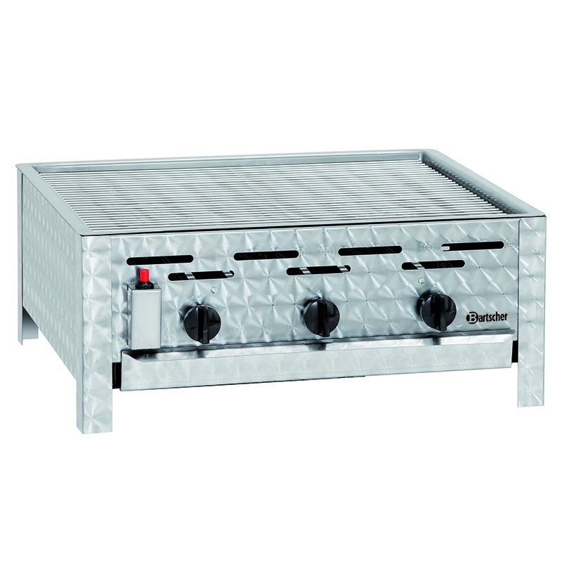 Gril table gaz combi, 3 brûleur