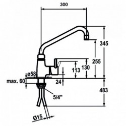 Mitigeur avec croisillons 40L-3601B