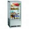 Mini vitrine réfrigérée 78L, argent