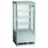 Mini vitrine réfrigérée 78L, argent