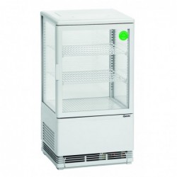 Mini vitrine réfrigérée 58L, blanche